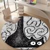 1pc Whimsical Cat Pattern Office Round Area Rug, Indoor Mat Suitable ForOffice, Under Office Chairs Bedroom Living Room Home Decor, Room Deco 042