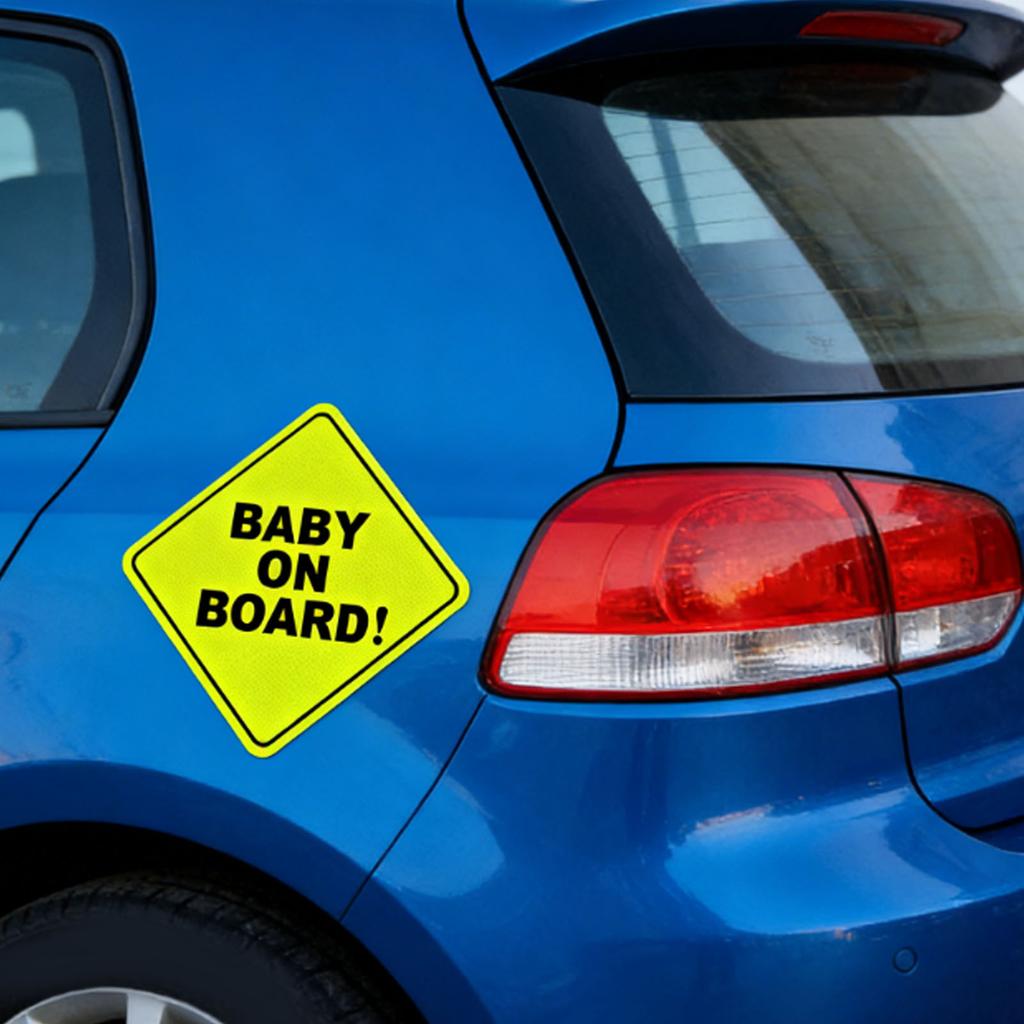 Magnetic Baby In Car Sign Waterproofing Reflective Baby In Car Magnet Warning Sticker for Vehicle