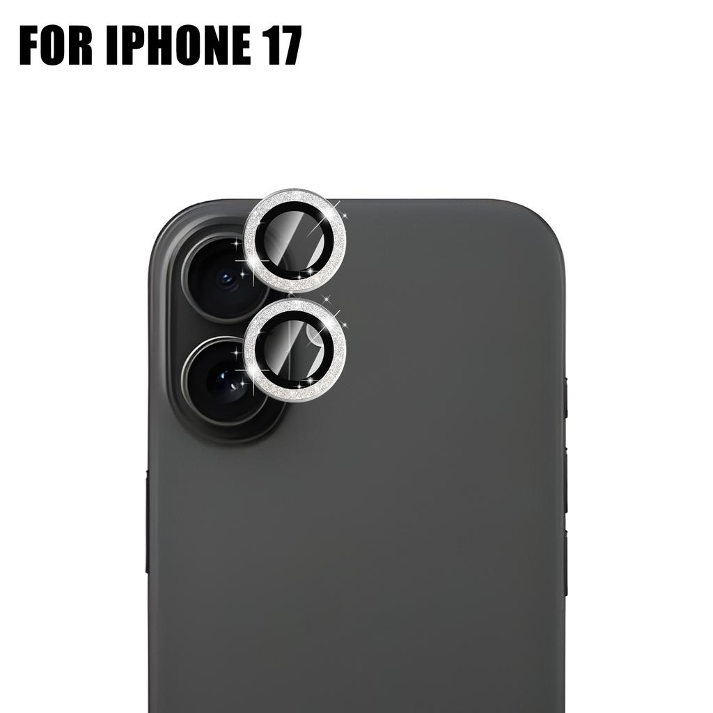 Bling Camera Lens Protector for IPhone 17/17 Air/17 Pro/17 ProMax Aluminum Alloy Tempered Glass Diamond Lens Cover for IPhone17