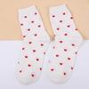 5 Pair Long Cute Socks Women Love Heart With Print Kawaii Beautiful Lady Designer Socks High Art Warm Sokken Femme Calze