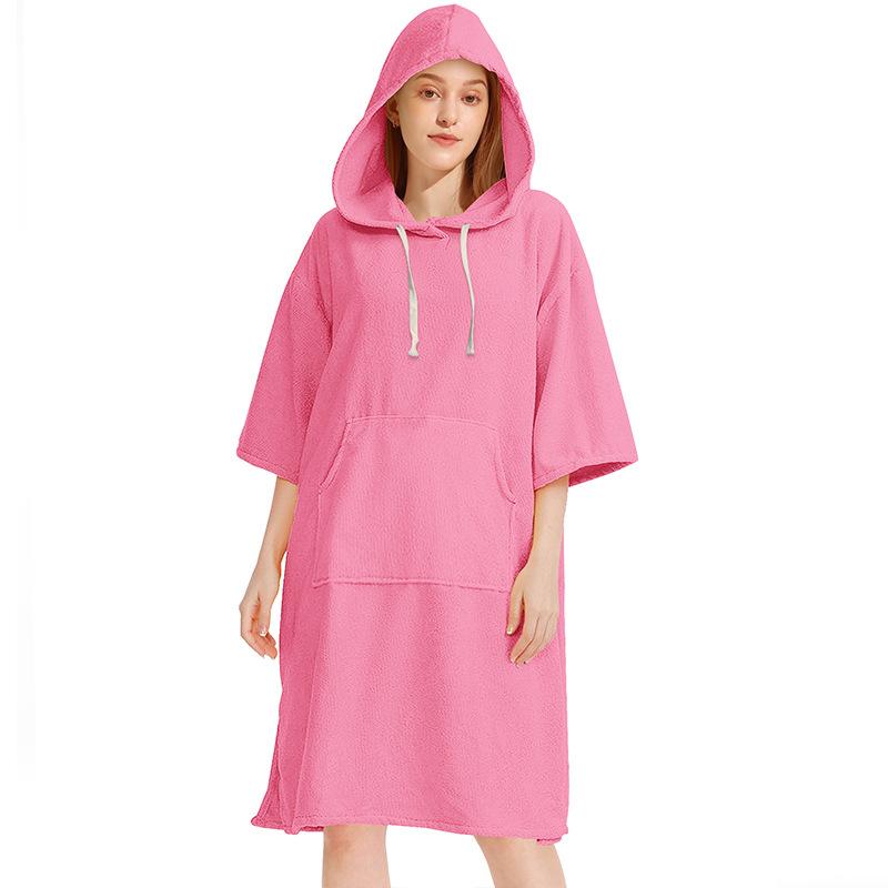 Hooded Beach Changing Quick Dry Robe Swimming Microfiber Poncho Towel Scuba Diving Beach Poncho Bath Towel