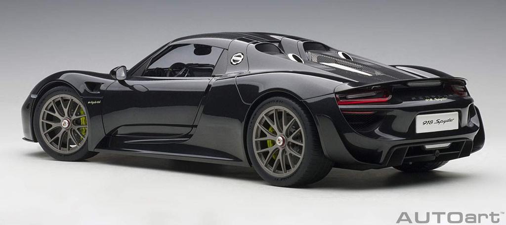 AUTOart Porsche 918 Spyder Beissach Package Black Metallic Finished Product 1/12