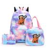 3Pcs/set Anime Printed Backpack for Girl Bookbag Back To School Backpack Child Kawaii Gift with Pencil Case Lunch Bag