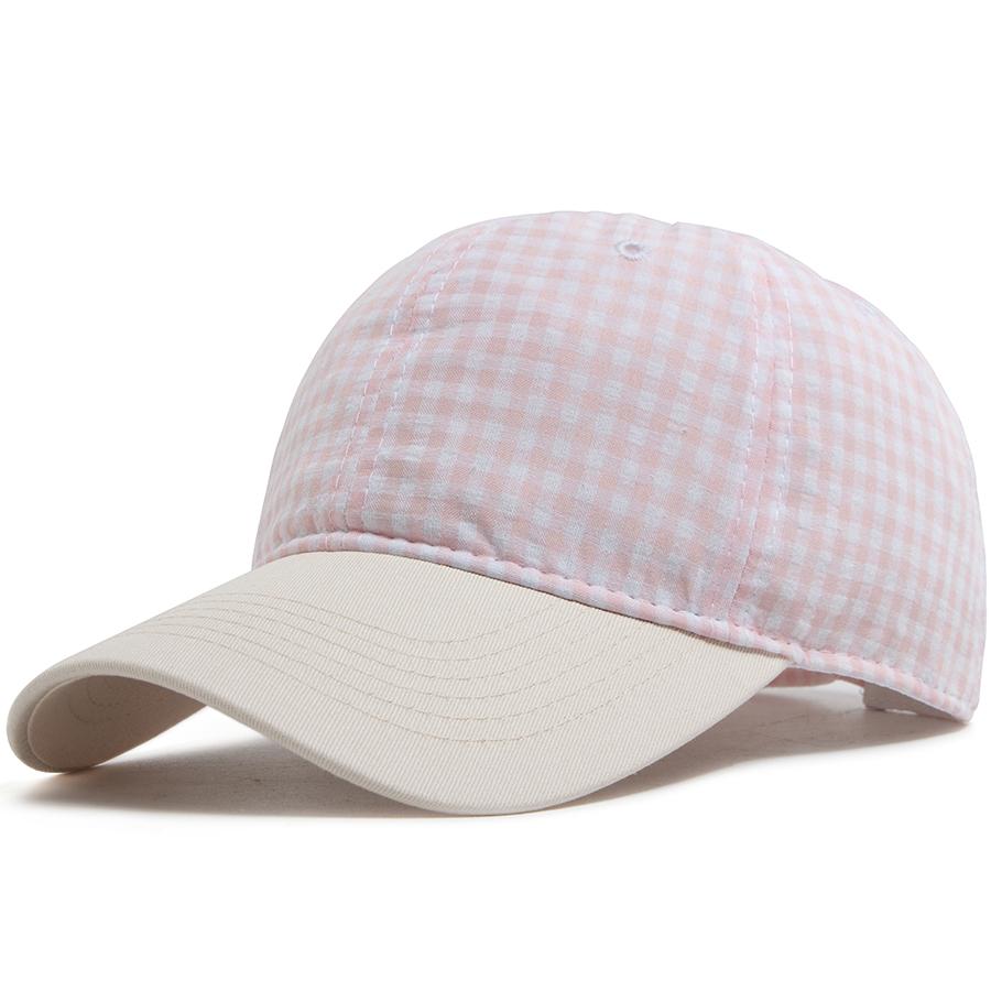 Small Plaid Soft Top Baseball Cap For Women Men Classic Vintage Sun Hat Fashion Casual Visor Caps Summer Streetwear Daily Travel