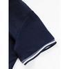 Men's Casual Navy Textured Polo Shirt Drawstring Shorts Summer Outfit