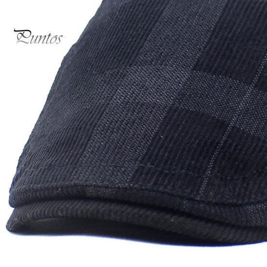Driver Cap Newsboy Retro Plaid Thick Soft Breathable Keep Warm Cabbie Comfortable Autumn Winter Men Beret Flat Hat for Hunting