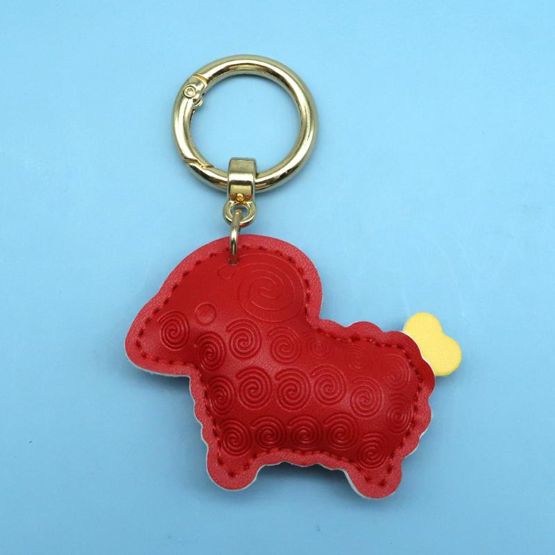 2027 Lunar New Year Goat Pendant Durable Pu Sheep Keychain Bag Decor Gift For Friends