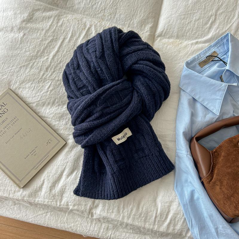 

Женский очень большой зимний корейский вязаный шерстяной шарф - Ручная работа, стиль высокого класса