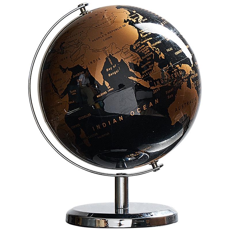 Mini Globe Wine Cabinet with English Ornaments: Home & Office Decor Piece