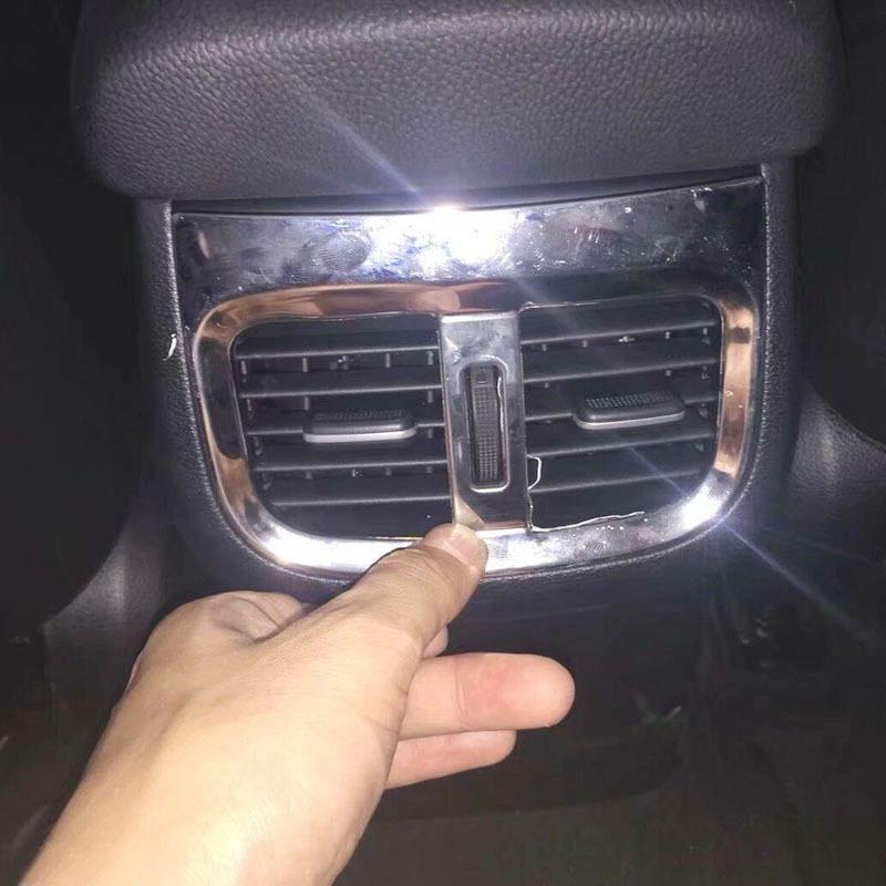 Rear Seat Air Vent Bezel Garnish Outlet Metal Interior Cover Trim for Kia Cerato K3 4 Forte 3   Car Styling  Accessories