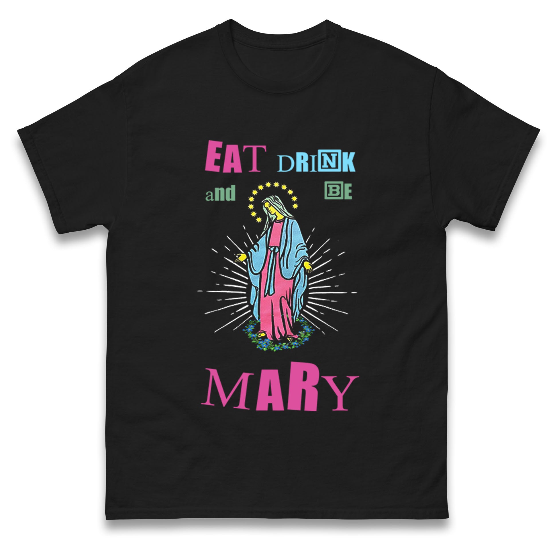 Eat Drink And Be Mary Christmas T Shirt Tshirt Mens Womens Unisex Tops Tees L