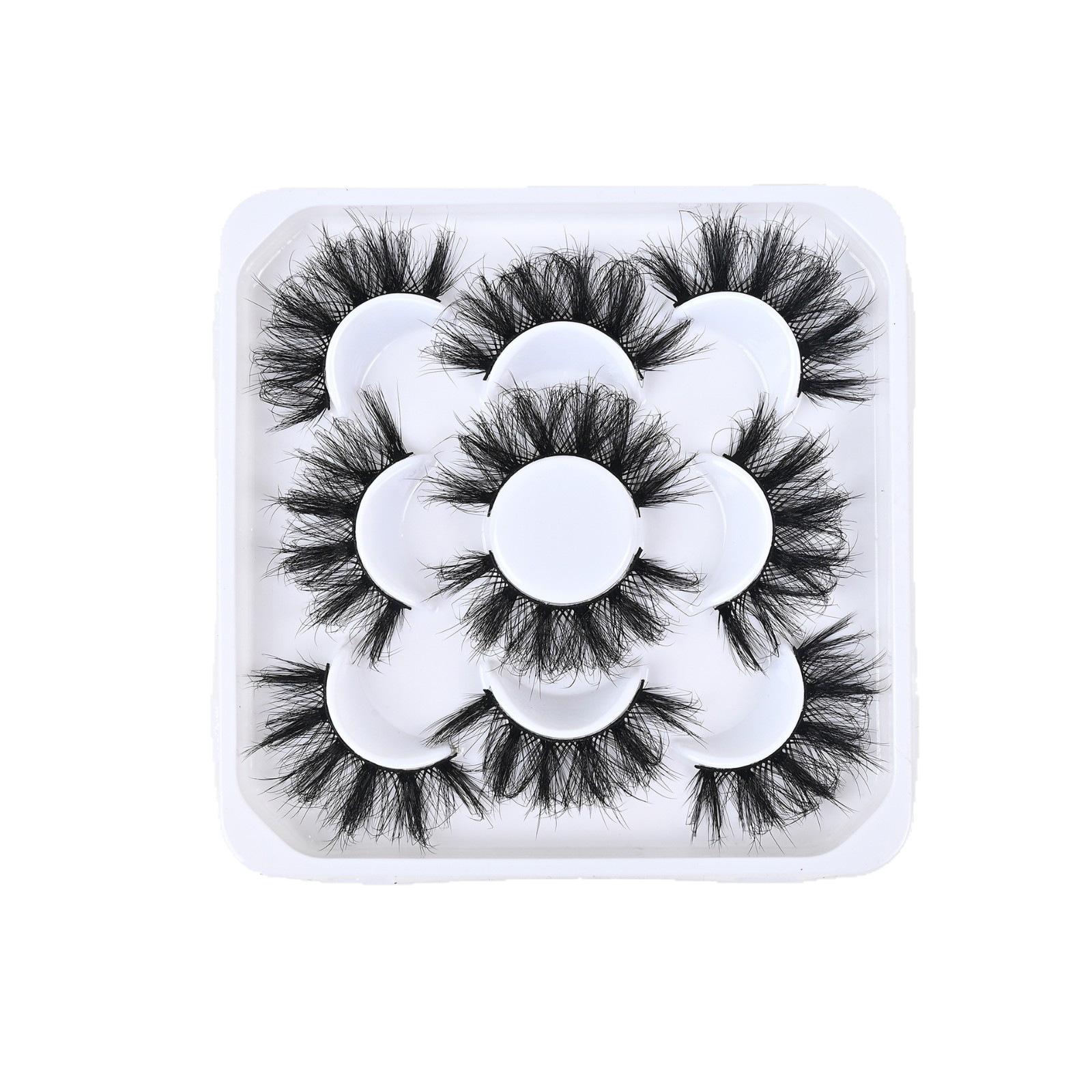 5 пар объемных накладных ресниц, ленточные ресницы, ресницы, накладные ресницы, макияж глаз