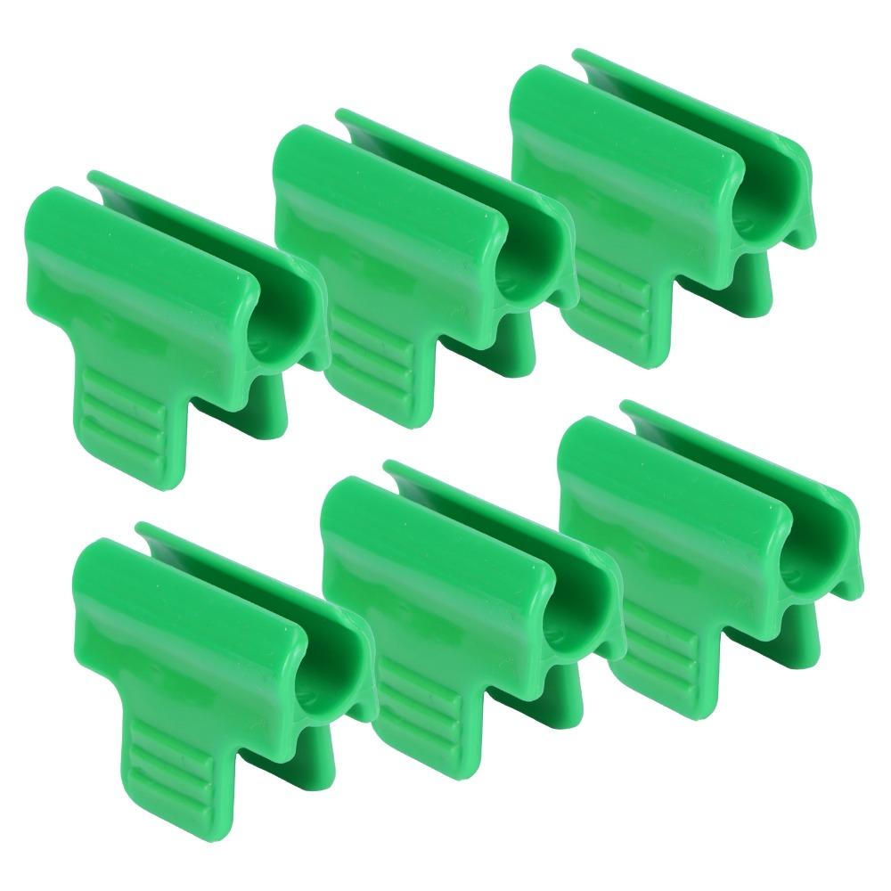 40PCS Plastic Greenhouse Film Clamp Easy To Attach Fits 11mm Pipe Greenhouse Film Clip Green Greenhouse Film Buckle
