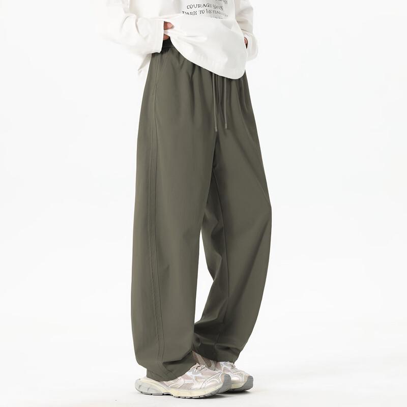 MINISO Men's Winter Fleece-Lined Casual Straight-Leg Pants