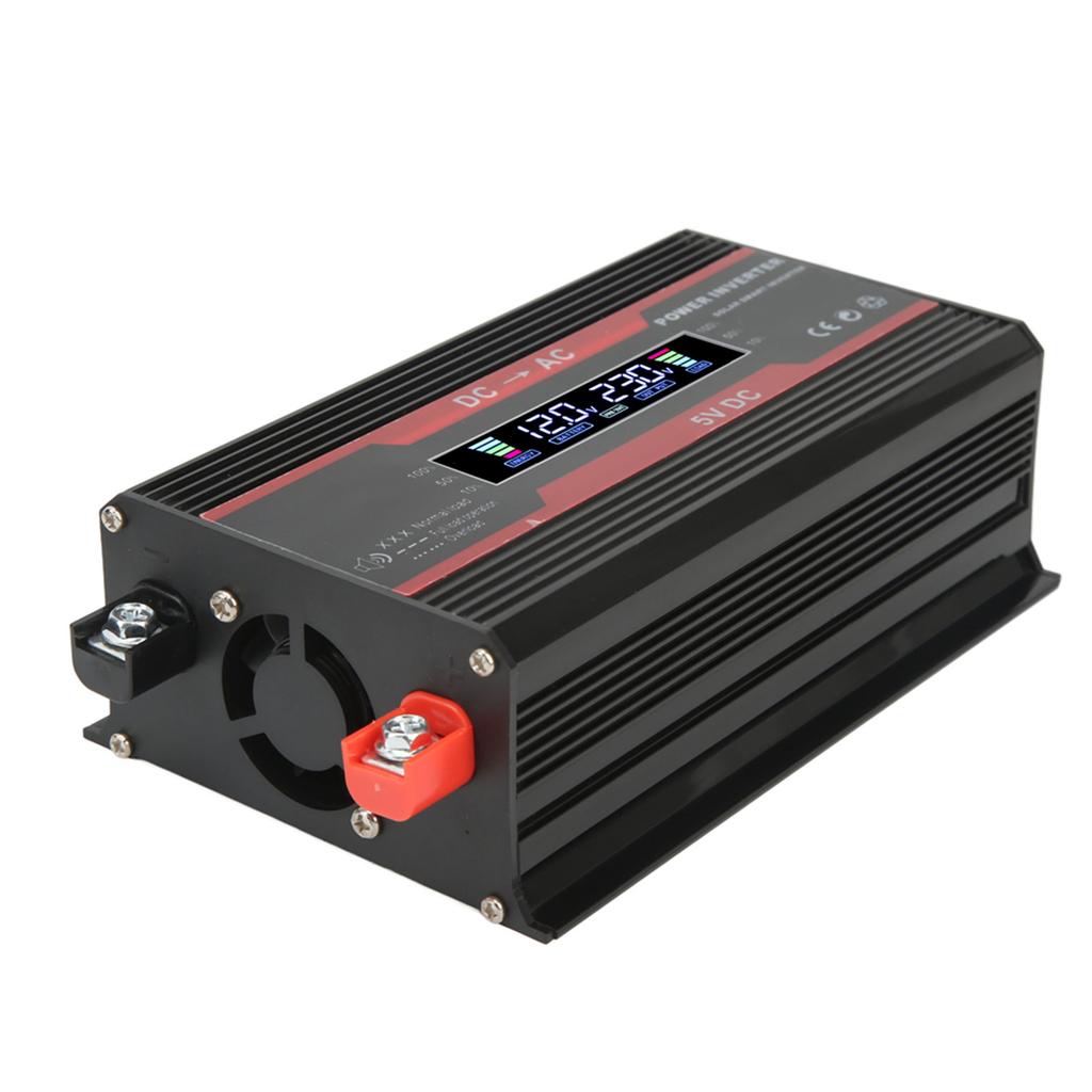 300W Modified Sine Wave Inverter Dual USB 4.2A Fast Charging Car Power Inverter with Color Digital Display 12V to 110V