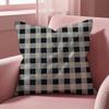 Checkered Pattern Cushion Cover MultiScene Pillow Cover for Home  Car  Reversible Soft  Durable for Daily Use