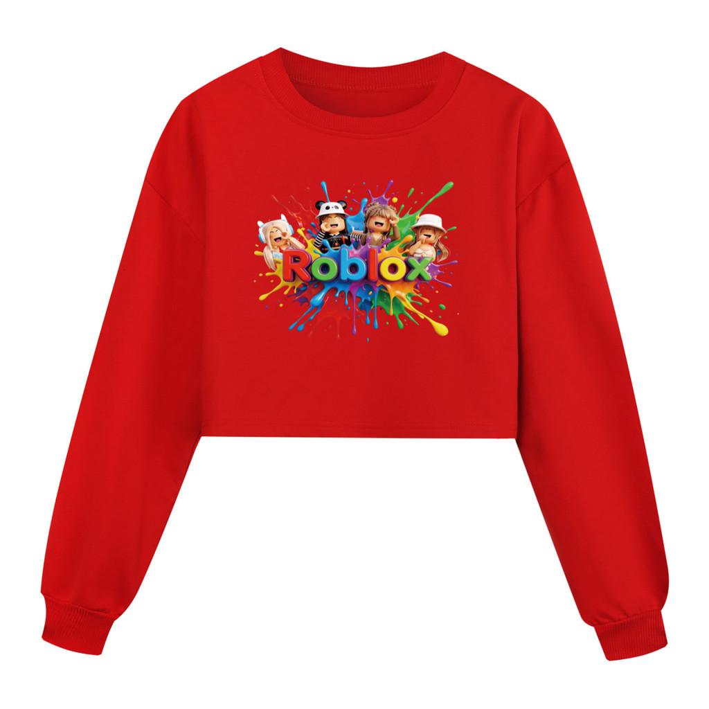 5575 Casual Fashion Kids Girls Roblox Printed Long Sleeves Sweatshirt