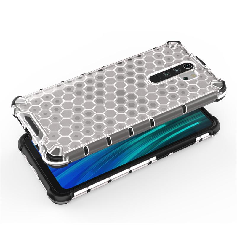Shockproof Transparent Case For Redmi Note 8 Pro Honeycomb Armor Clear Case For Redmi Note 8 Pro Case Cover For Redmi Note 8 Pro