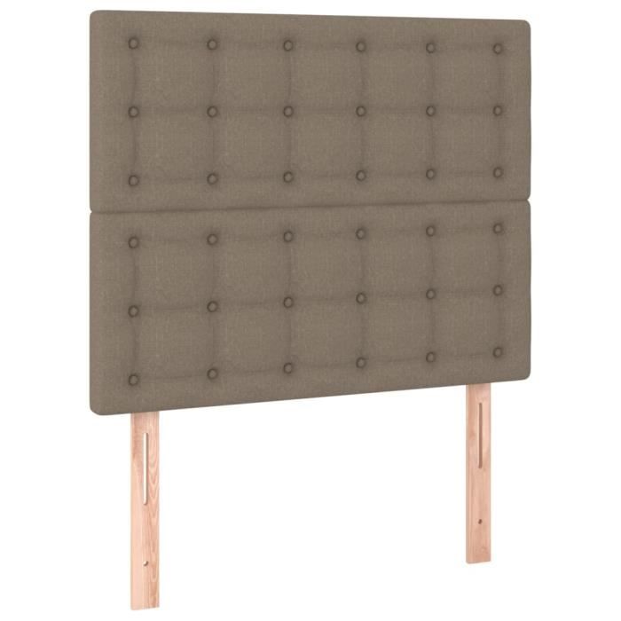 VidaXL Têtes de lit 2 pcs Taupe 90x5x78-88 cm Tissu3116752