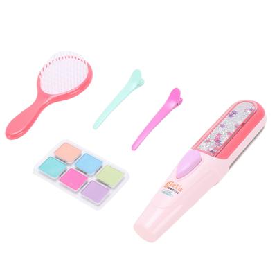 Kit de Craies Temporaires pour Cheveux avec Tampon Pailleté pour Enfants Outils de Coiffage Lavables pour Filles