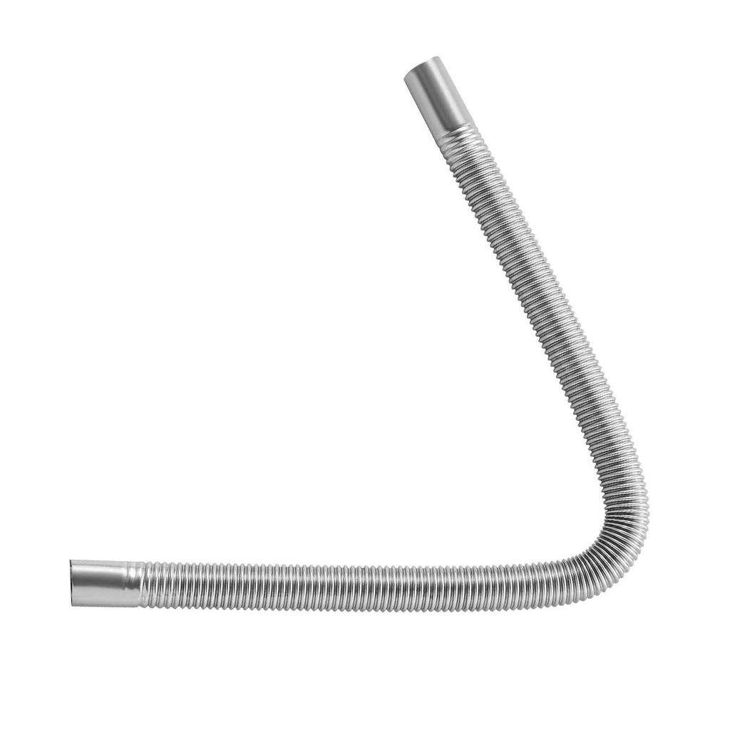 Exhaust Hose, 600mm Diesel Heater Flexible Exhaust Pipe, Stainless Steel Exhausts Hoses with 2 Hose Clamps, Air Diesel Parking Heater Exhausts Hoses