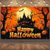 1pc 2D Flat Halloween Banner Background Cloth, Create a Horror Atmosphere, Home Decoration, No Power Supply Required——sym