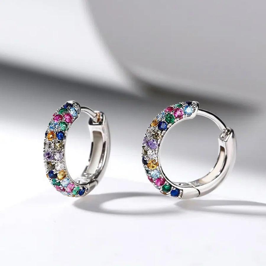 2 Boucles d'oreilles Simples et Tendance pour Femmes, Accessoires en Zircon, Adaptées pour Rendez-vous, Fête, Festival, Cadeaux