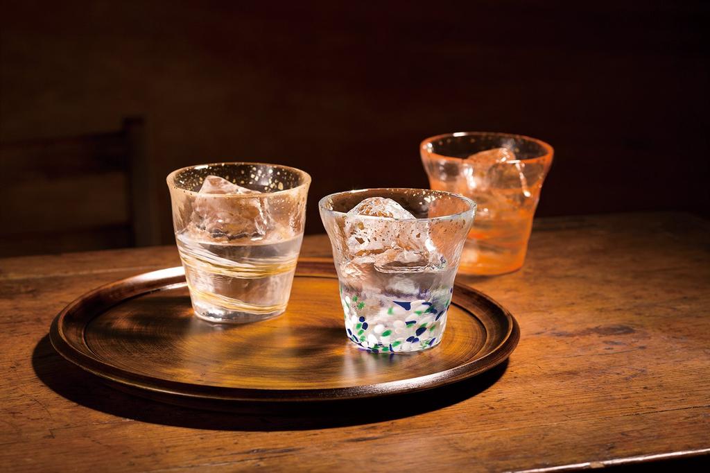 ADERIA Tsugaru Vidro Hyoka Kinsai Rocks Glass Tåke 300ml Laget i Japan Spesial Treboks Highball Whisky Beer Sake Shochu Stilig Brandy Beer Gift