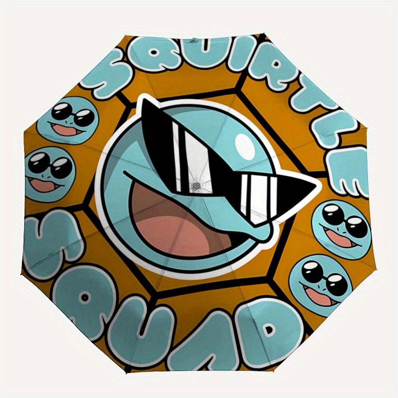 

1pc Squirtle Squad Automatic Umbrella - Foldable with 8 Iron Ribs, Portable for Outdoor, Gift, Outdoor Umbrell158