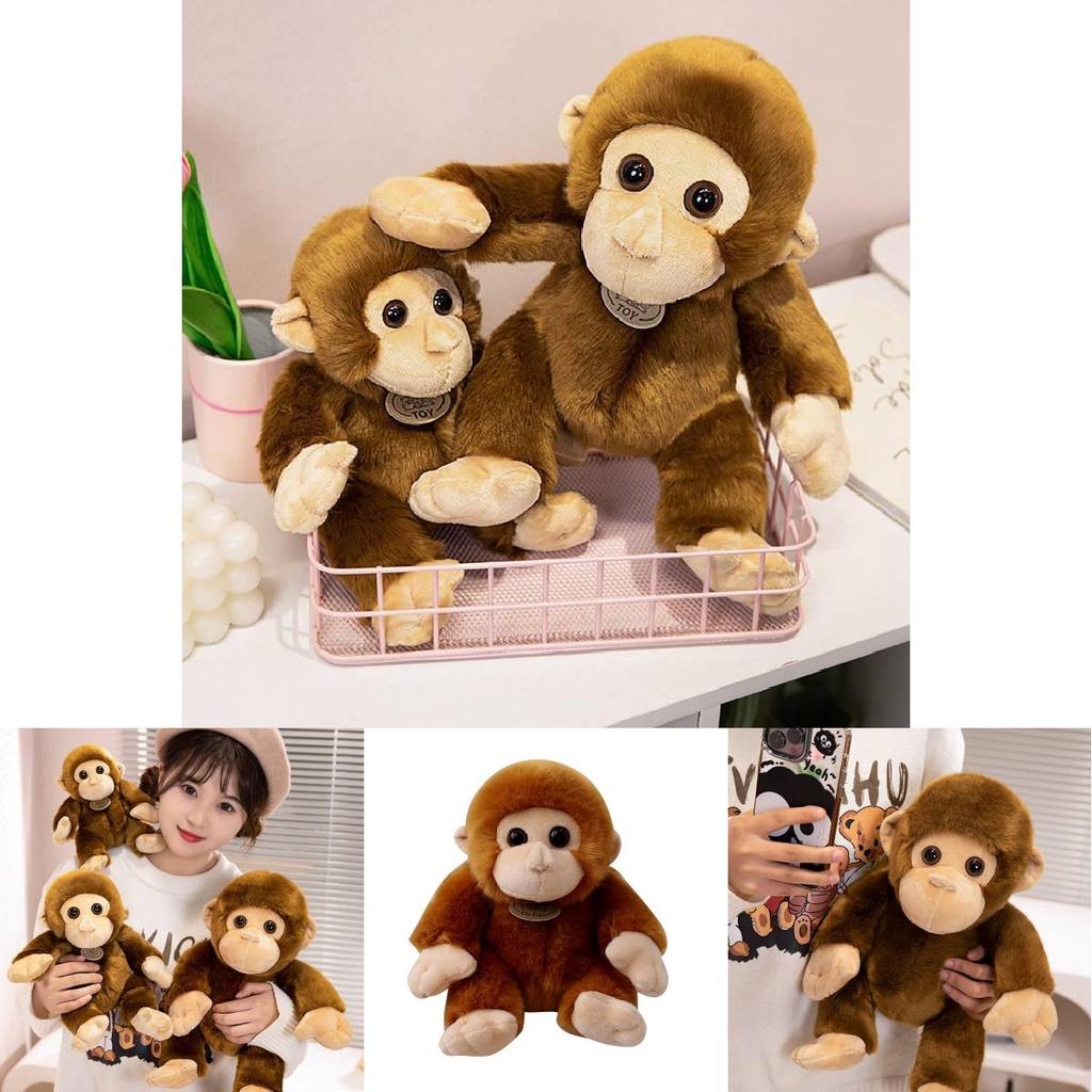 Niedlicher Affe Plüschtier Puppe Stofftier für Jungen Affenförmiges Geschenk 17cm Höhe