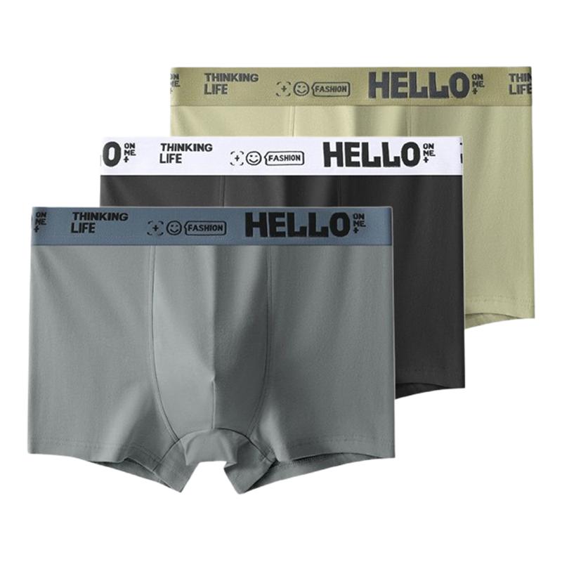 

3 шт. мужского хлопкового нижнего белья, удобные боксеры-брифы, подростковое мужское нижнее белье, дышащие антибактериальные боксеры-брифы 4XL