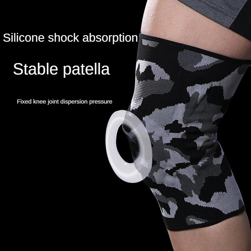 Rodilleras deportivas, running, fitness, rodilleras de nailon con camuflaje, montañismo, levantamiento de pesas transpirable, mangas de compresión antideslizantes para piernas