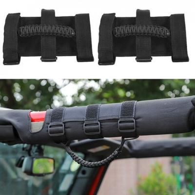 2pcs Roll Bar Grab Handles Grip Handle for Jeep Wrangler  TJ JK JL JT Black
