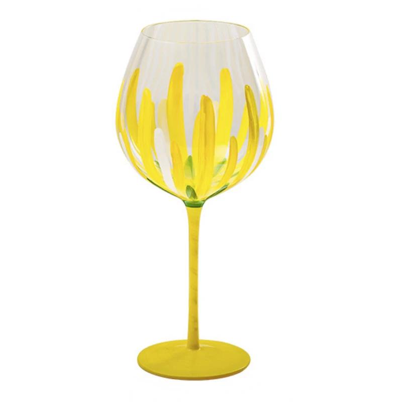Painted medieval tulip goblet 400-800ML high-value crystal glass juice home red wine