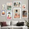 Nordic Japan Ukiyo Sumo Geisha Fuji Edo Period Wall Art, Canvas Painting, Posters and Prints, Pictures for Living Room Decor