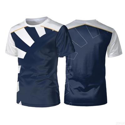 Fashionable Geometric Pattern 3D Printed T-shirt for Summer Men's Casual Short Sleeved Clothing, Personalized Street Comfortable Round Neck Sportswear