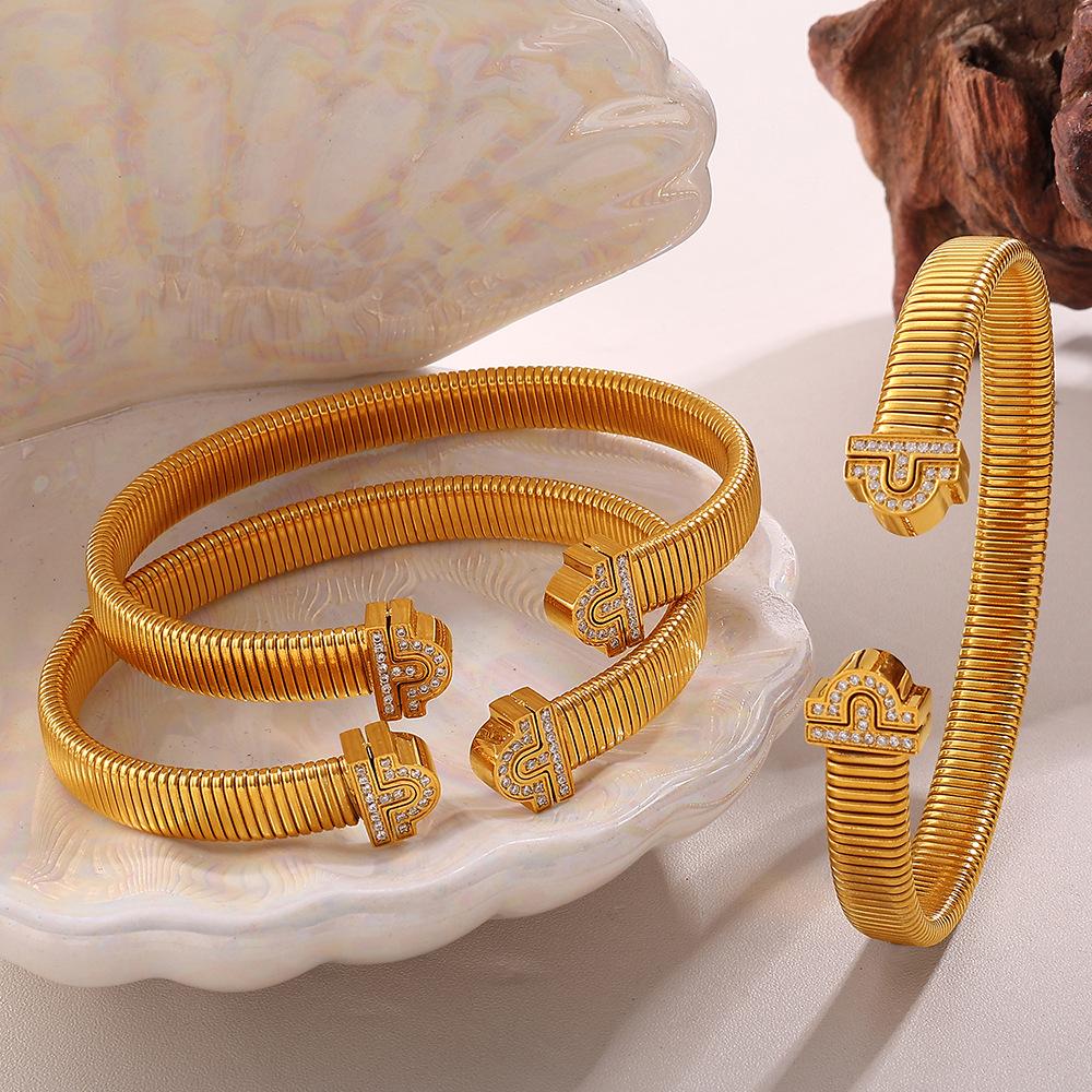 Goose Throat Chain Bracelet Stainless Steel Gold-Plated Non-Fading Light Luxury Exaggerated Bracelet Jewelry Women