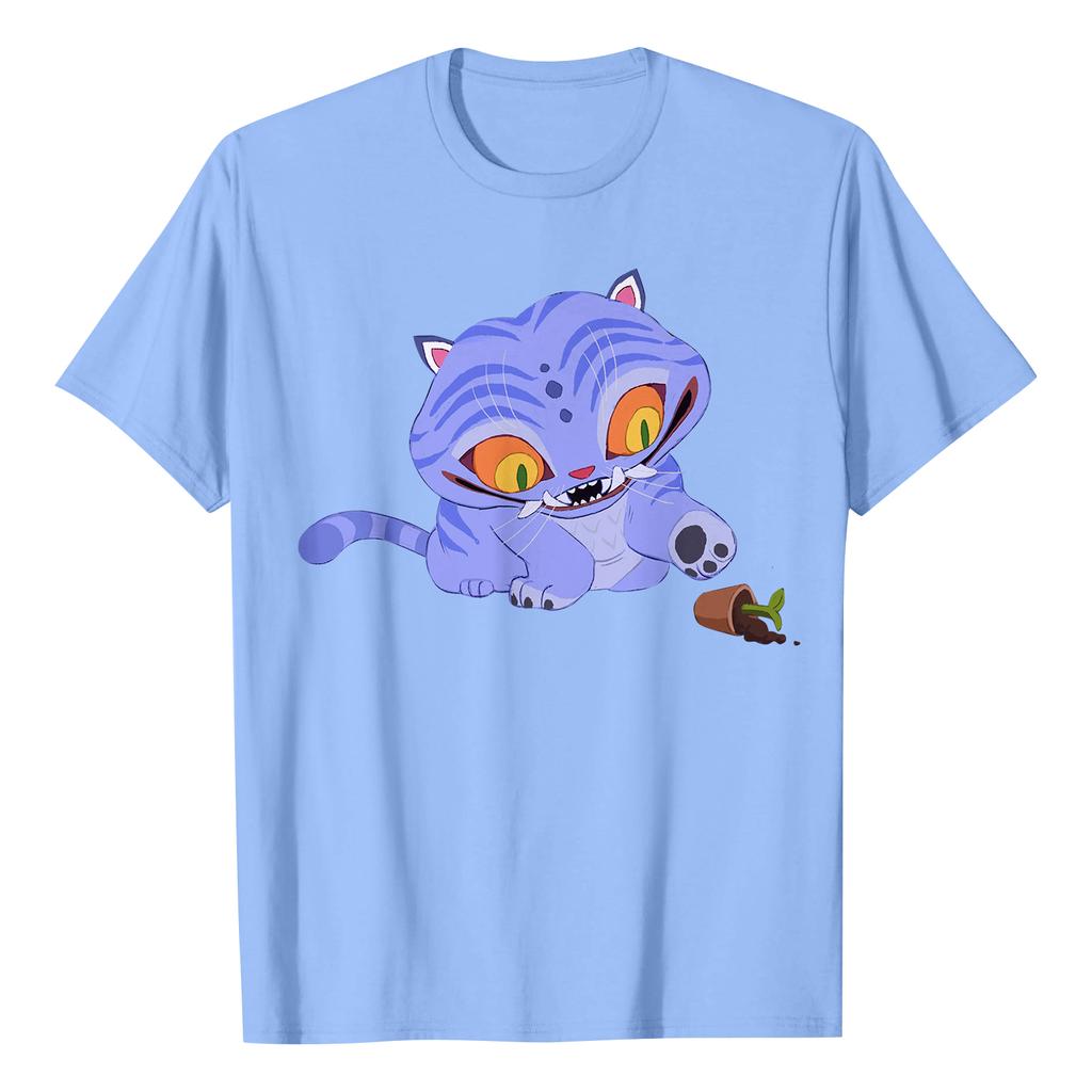 Fashionable Round Neck Short Sleeve Work Clothes Printed Tops For Womens Summer Tops