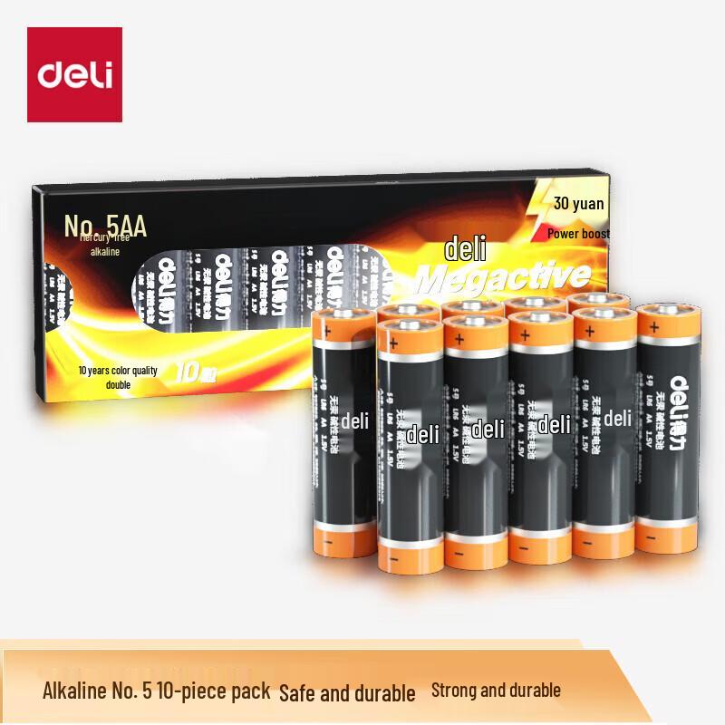 Deli AA Alkaline Batteries 1.5V 10-Pack