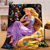 1PC Princess Rapun-zel Flannel Blanket Gift, Suitable for Both Men And Women, Soft Ideal for Beds And Sofa, Birthday Or Christmas Gift