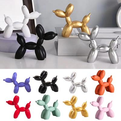 Resin Dog Figurine Nordic Puppy Desktop Ornament Solid Color Mini Puppy