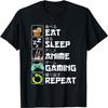 Essen Schlafen Anime Gaming Wiederholen Kawaii Otaku Anime Manga T-Shirt