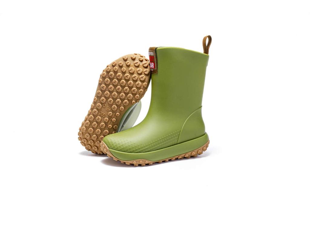 Unisex Baby-Regenstiefel - Kurz, Rutschfest, Winddicht, Aus einem Stück geformtes Gummi mit warmem Kordelzug am Knöchel.