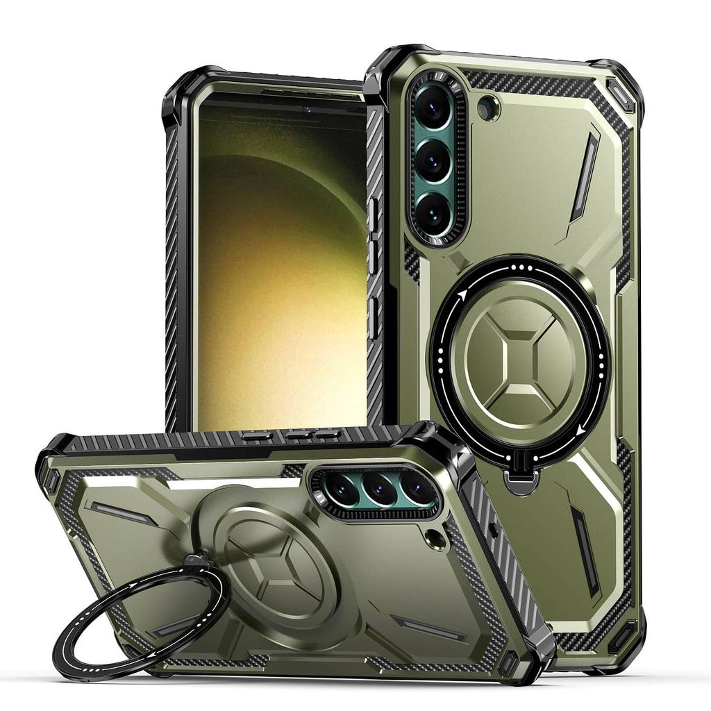 Stand Case for Samsung Galaxy S25 S24 S23 S22 S21 Ultra [Compatible with Magnetic][Invisible Magnet Kickstand] Anti-Drop Cover