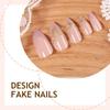 24Pcs Full Cover False Nail Rhinestone Fake Nail Vintage Nail Tips  Women