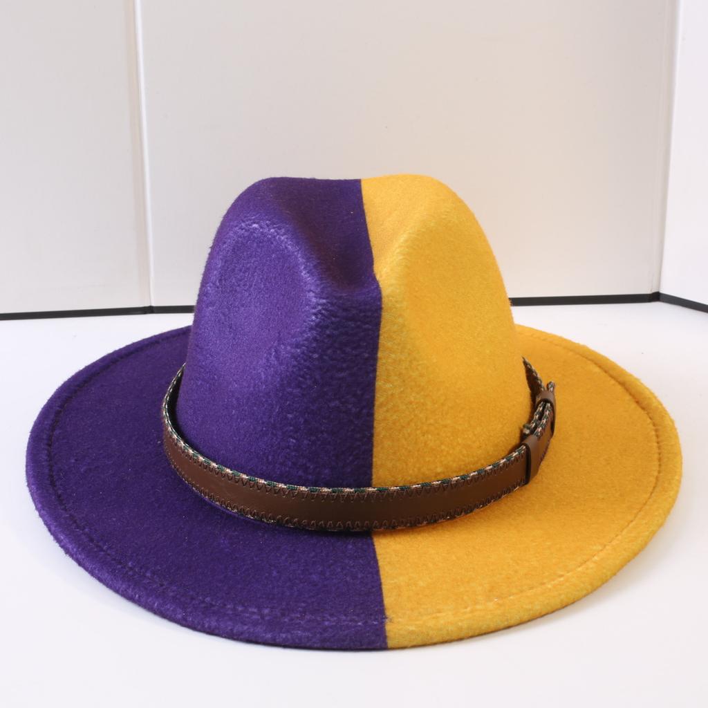 Popular European and American Classic Double-color Wide-brimmed Top Hat Men's and Women's Fashion OL Style Cowboy Hat Jazz Hat