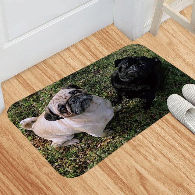 Dinosaur Pattern Wolf Pattern Floor Mat Bathroom Door Mat SofaPet Mat Corridor Balcony Non -Slip Decorative Carpet