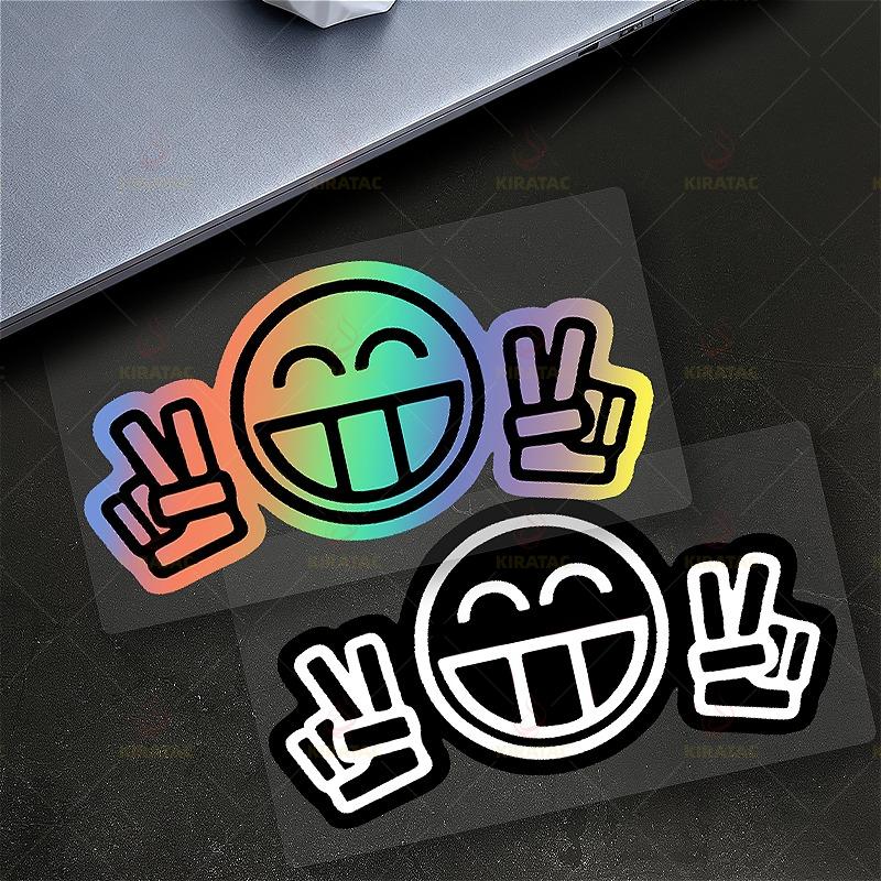 1pc Smiling Face Motorcycle Sticker Waterproof for Motorcycle Fairing Helmet Fuel Tank Car Window Scooter Universal Vinyl Decals