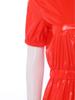 Women Hospital Gown Short Sleeve Elastic Waist Back Invisible Zipper Water Resistant Dress Nightgown for Patient Recovery Care