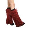 Plush Leg Warmers for Women Soft Furry Boot Toppers Ribbed Elastic Top Fuzzy Leg Covers Winter Accessory Party Costume